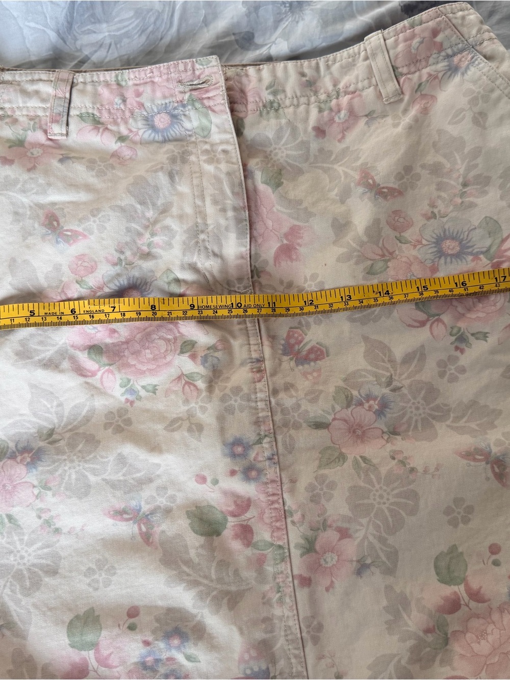 Northern Reflections Floral Pastel Pink and Green Cotton Skirt